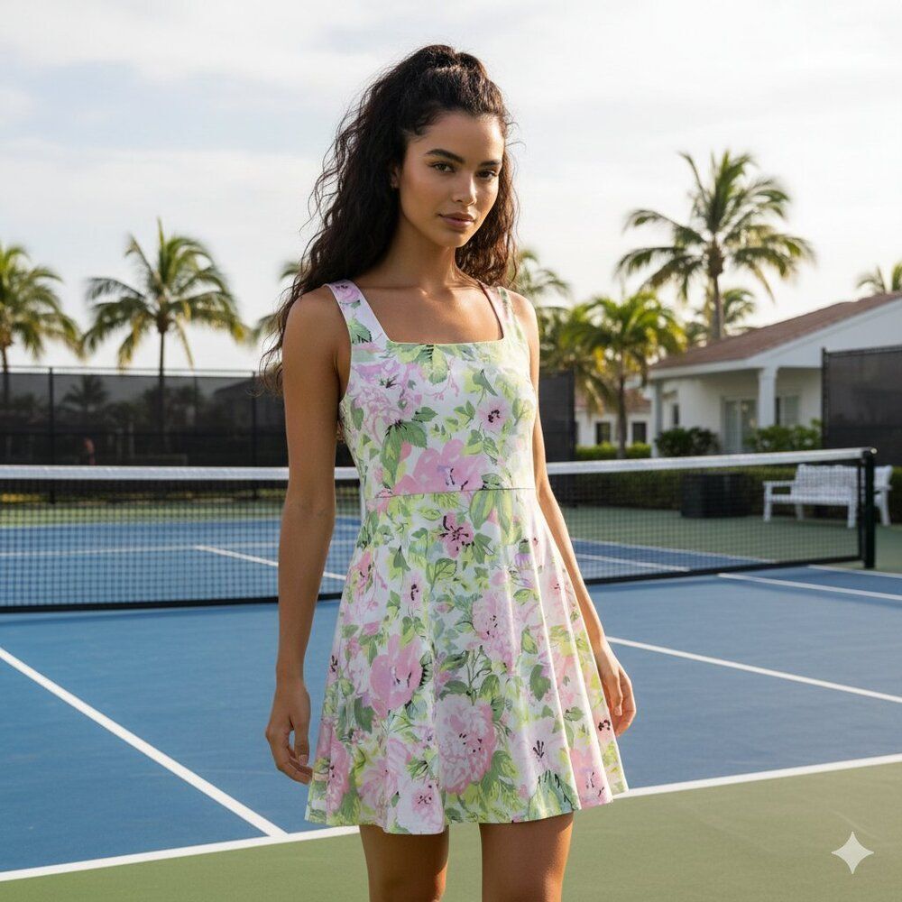 Laura Ashley Golf & Tennis Floral Sleeveless Dress Size XL